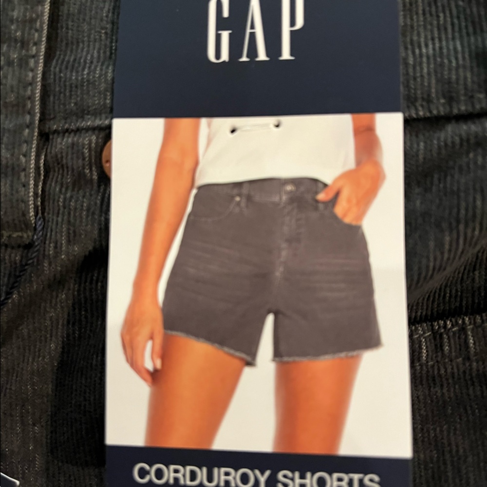 GAP Womens Corduroy Cutoff Shorts, Size 4, Charcoal Gray